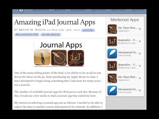 AppAdvice Diaries Overview